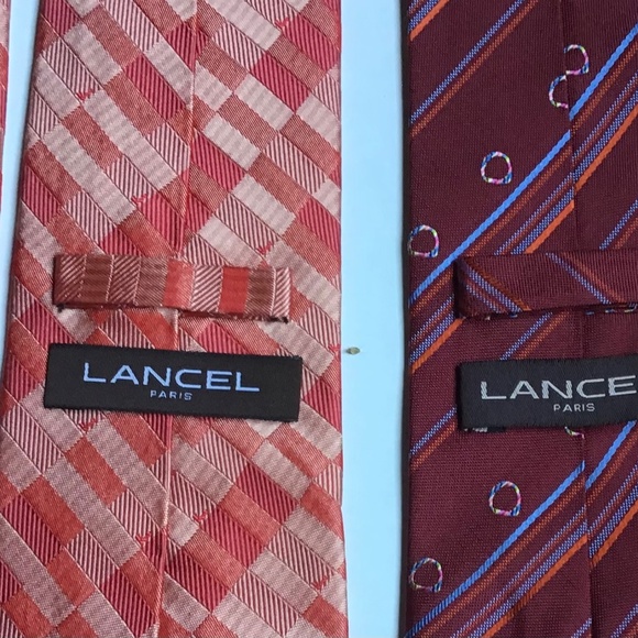 2 Lancel Paris all silk Ties Made in France 🇫🇷 - Picture 2 of 5